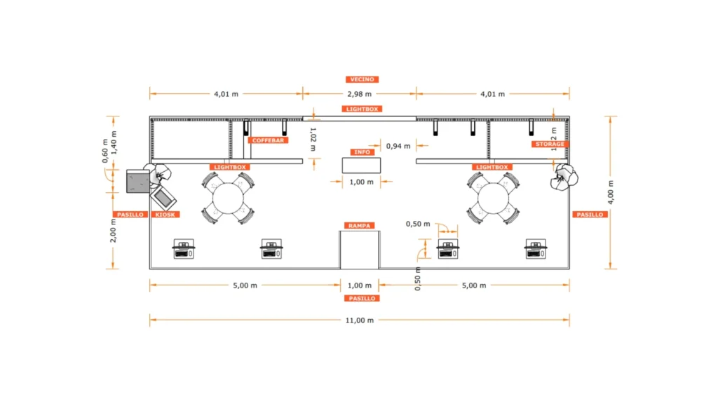 plano de planta stand de feria valencia